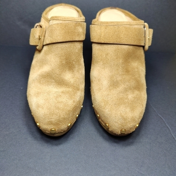 Veronica Beard Dacey Pecan Brown Suede 4 inch Clogs Size 8.5M - Picture 4 of 14